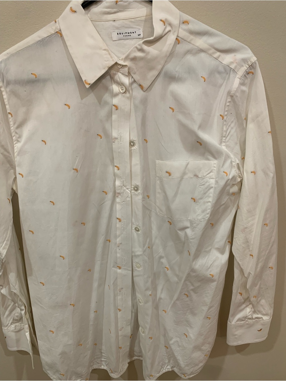 Equipment White Button-Down Banana Shirt